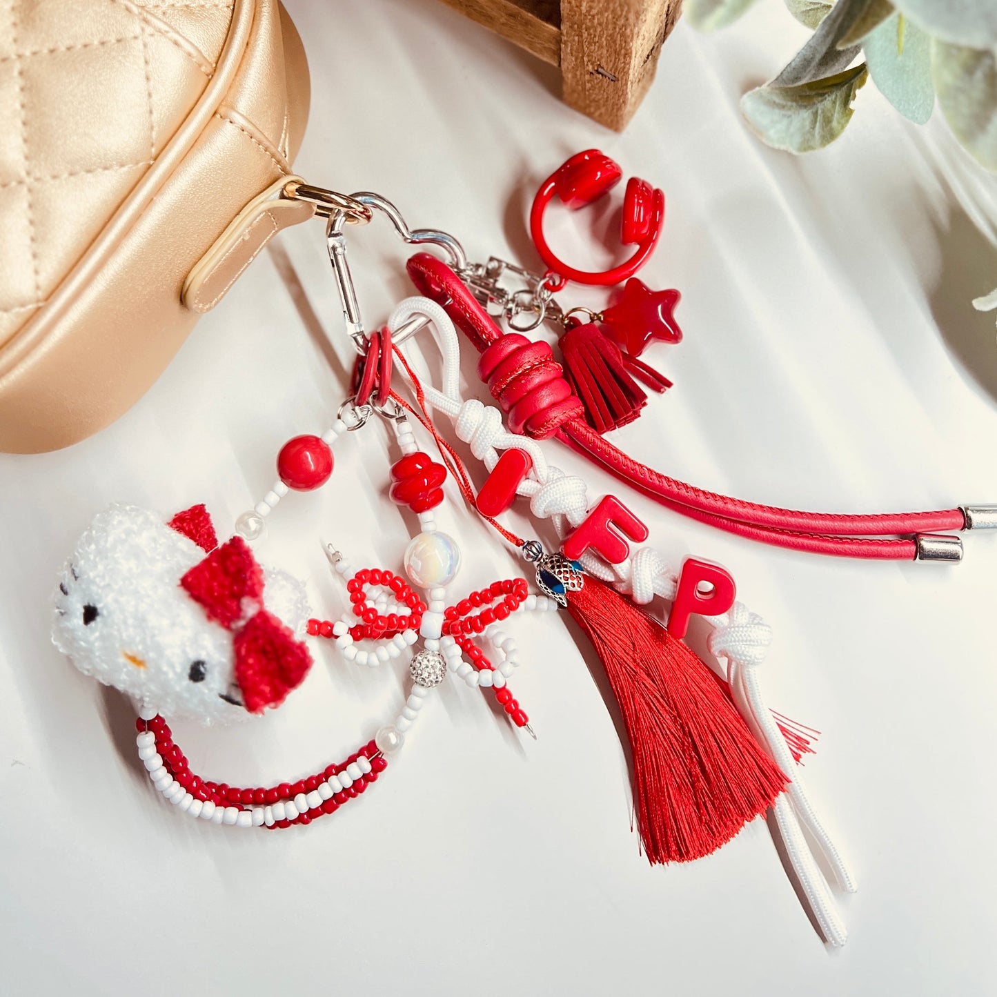 HANDMADE BAG CHARMS ~ CAT FACE ~