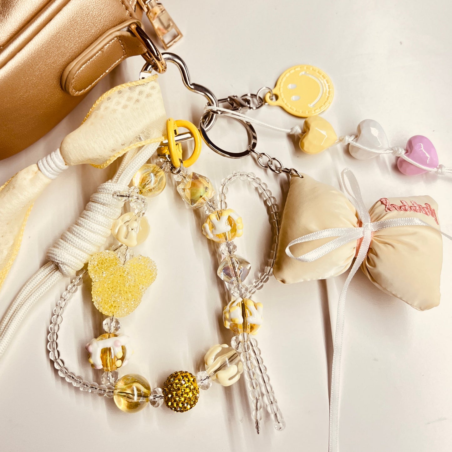HANDMADE BAG CHARMS ~ BOW/SUGAR CHARM