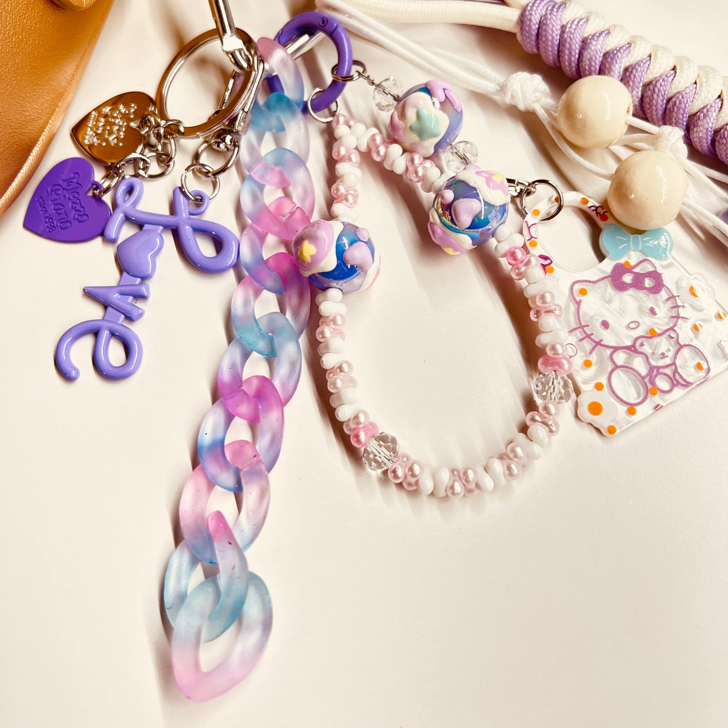 HANDMADE BAG CHARMS ~ PURPLE 5 ~