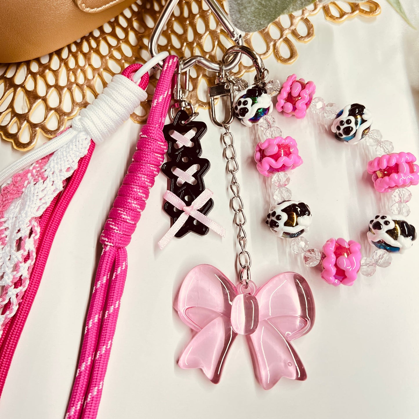 HANDMADE BAG CHARMS ~ COQUETTE BOW