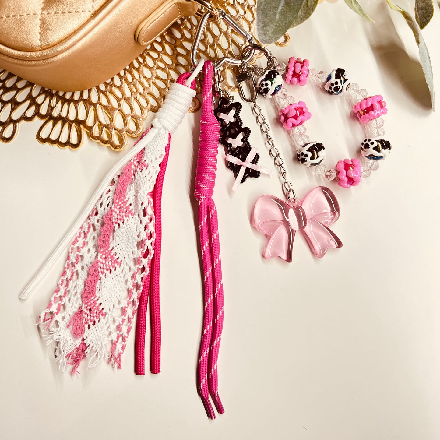 HANDMADE BAG CHARMS ~ COQUETTE BOW