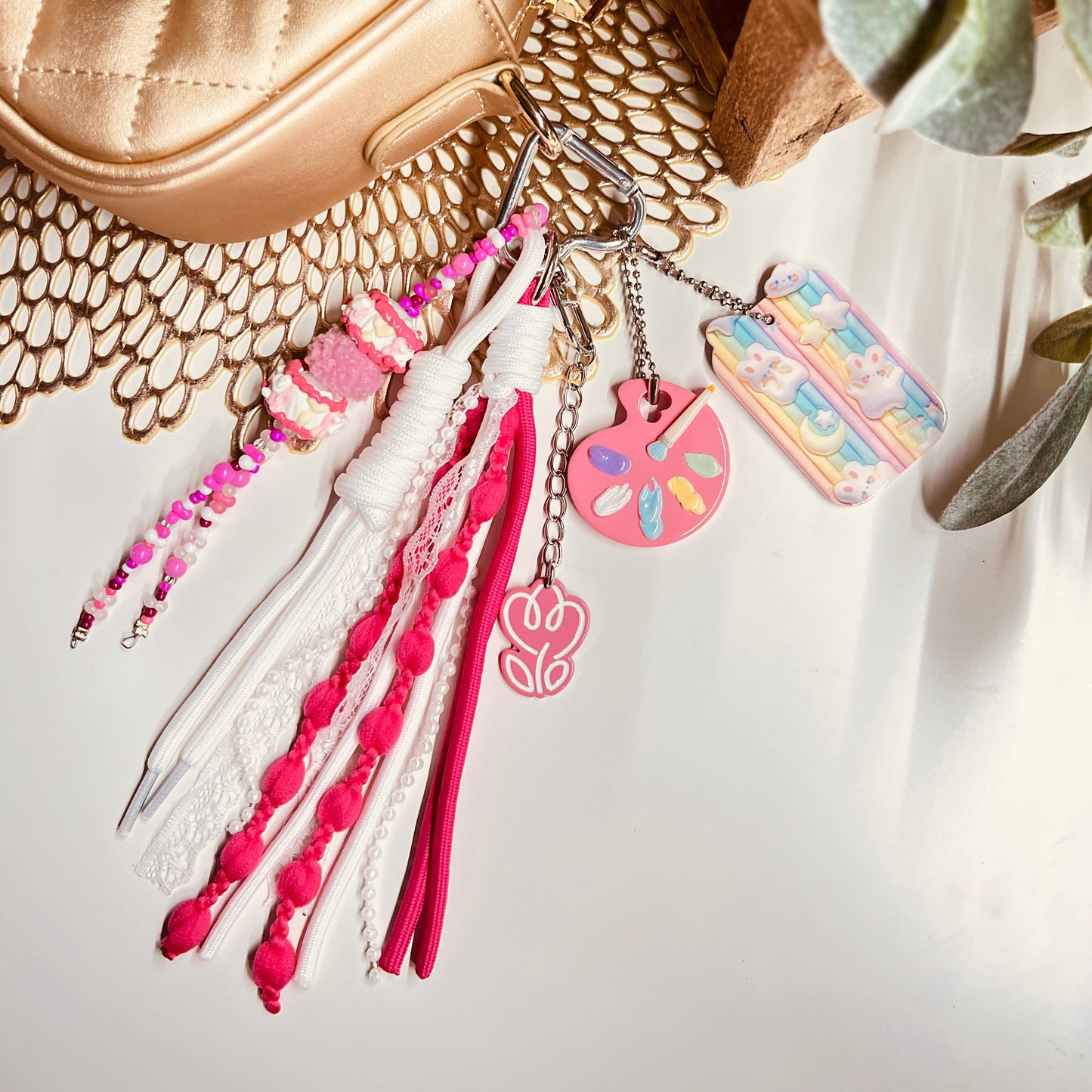 HANDMADE BAG CHARMS ~ PAINTS CHARM
