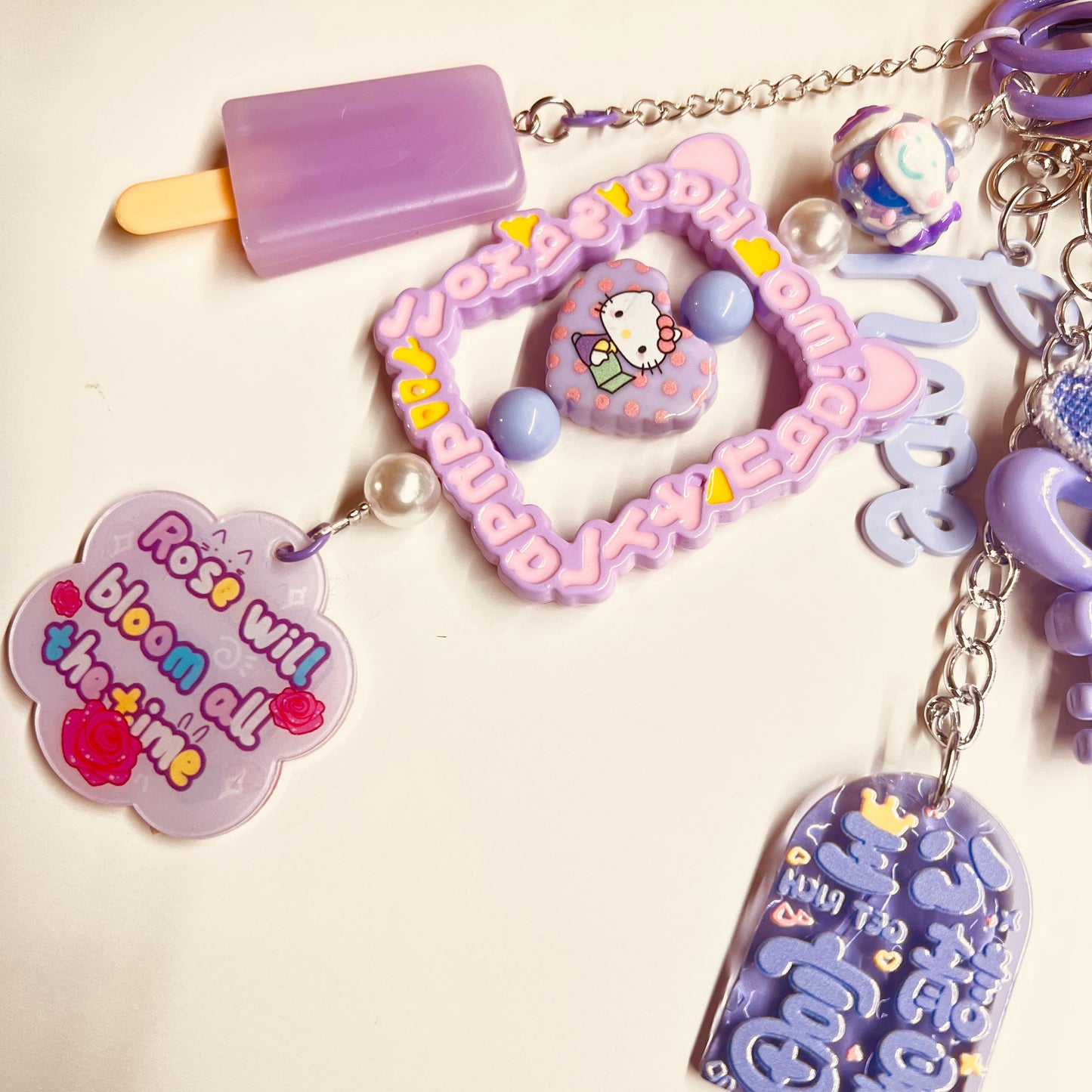 HANDMADE BAG CHARMS ~ PURPLE 14 ~