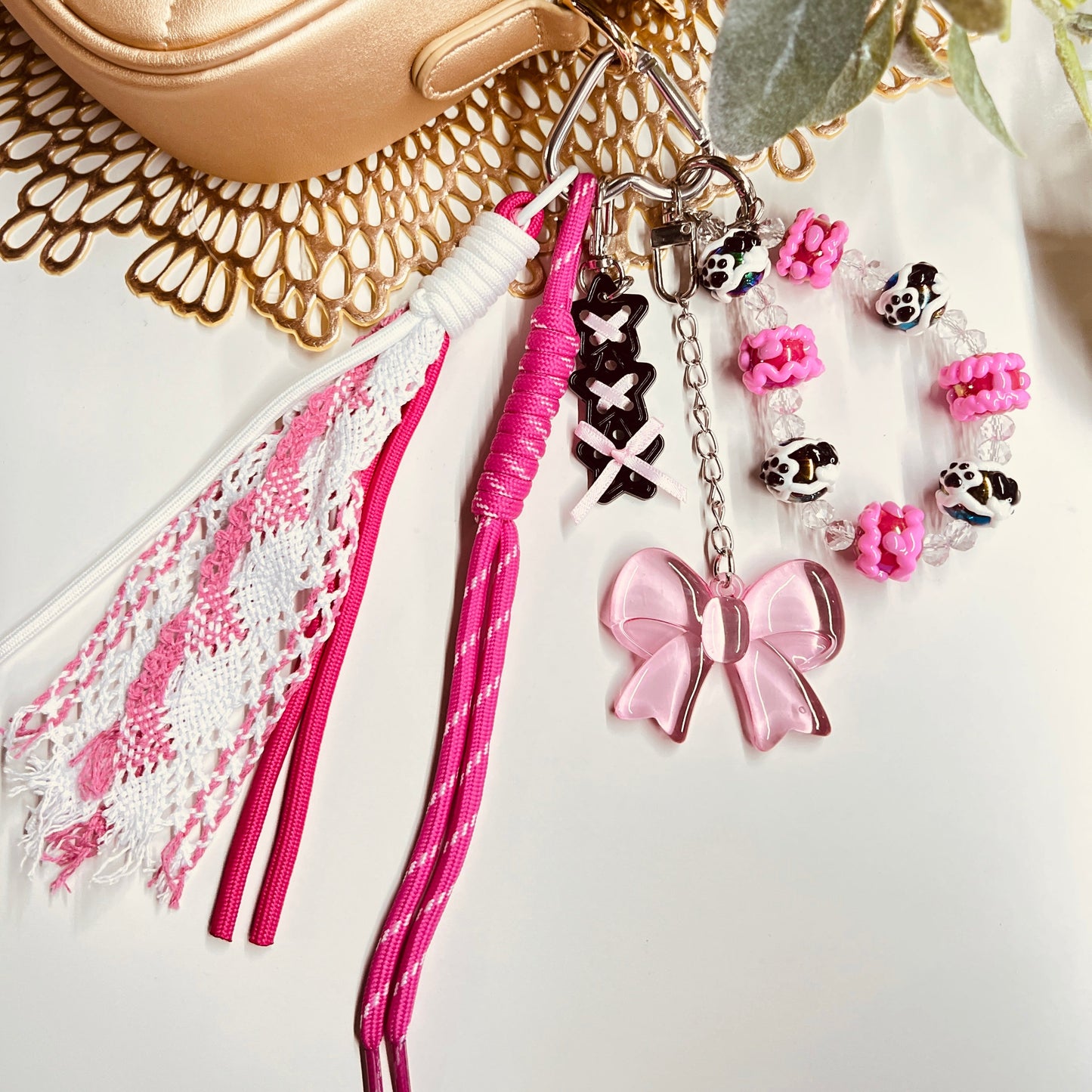 HANDMADE BAG CHARMS ~ COQUETTE BOW