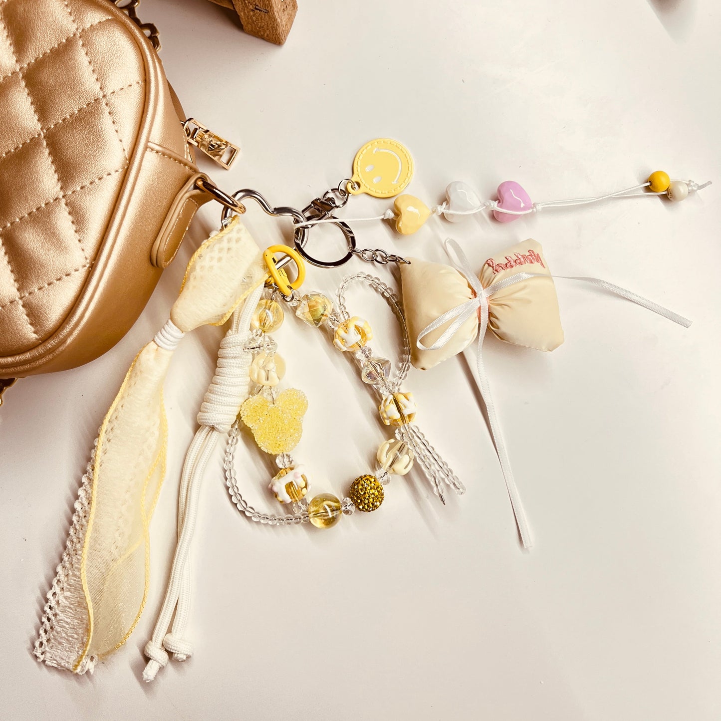 HANDMADE BAG CHARMS ~ BOW/SUGAR CHARM