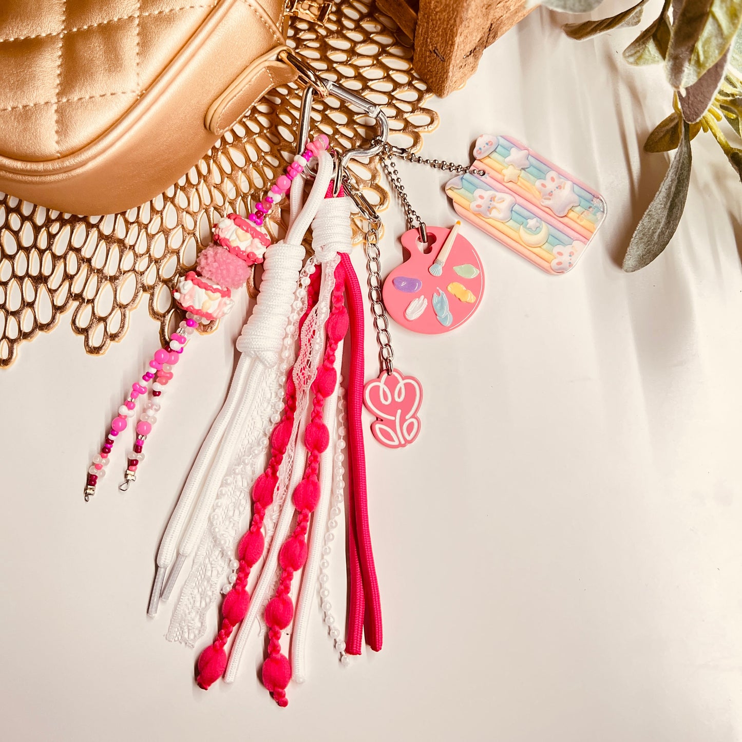 HANDMADE BAG CHARMS ~ PAINTS CHARM
