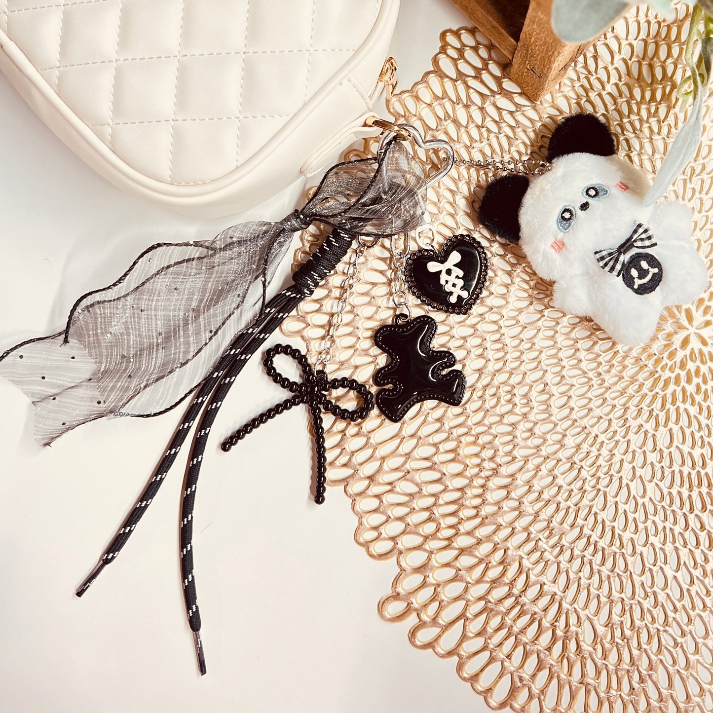 HANDMADE BAG CHARMS ~ PLUSHY DOG ~