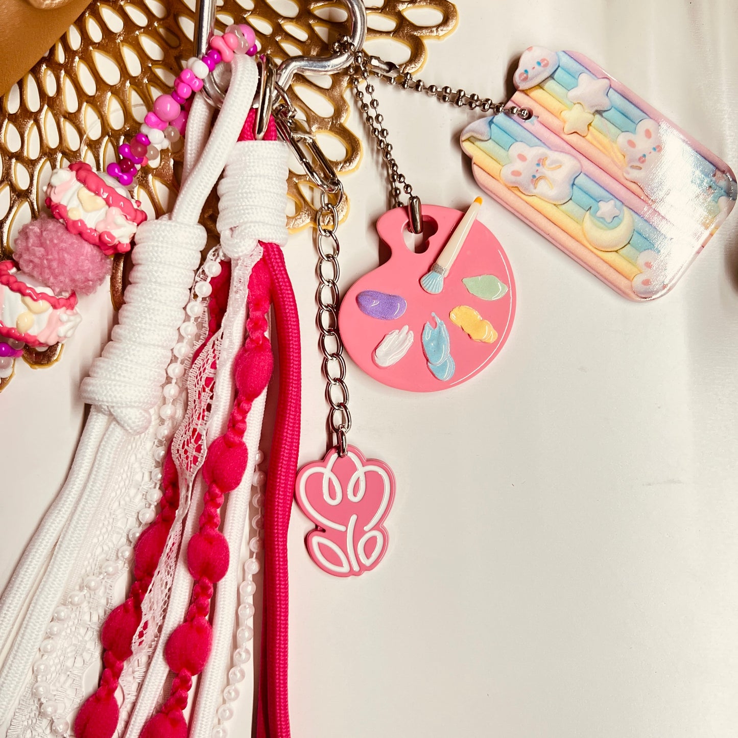 HANDMADE BAG CHARMS ~ PAINTS CHARM