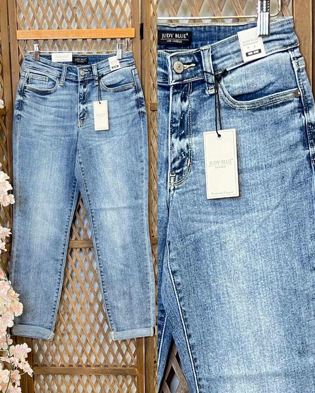 Judy Blue Mid Rise Boyfriend Fit Jeans